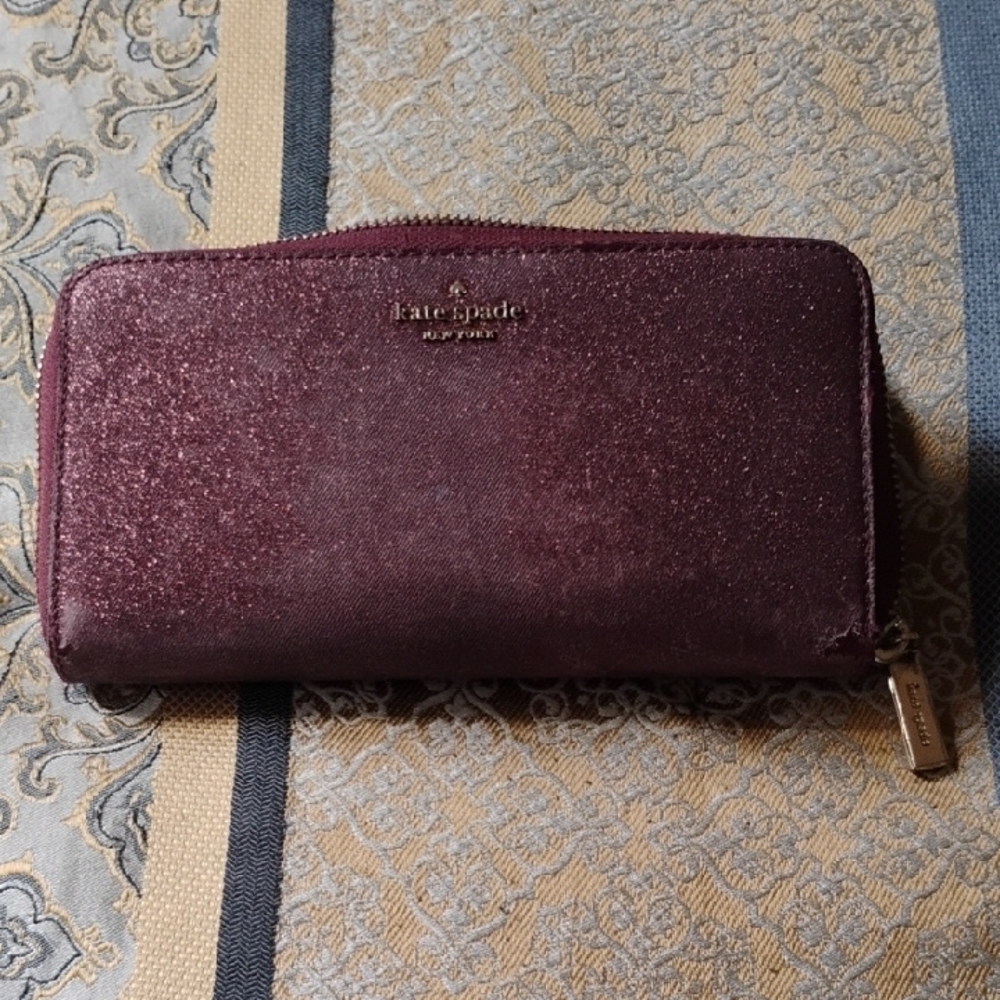 Kate Spade Glittery Plum Wallet